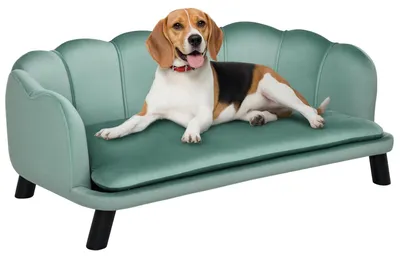 Produktbild von Haustiersofa - Hundesofa / Katzenbett - Mit Rückenlehne - Weiches Kunstleder - Für kleine Hunde und Katzen