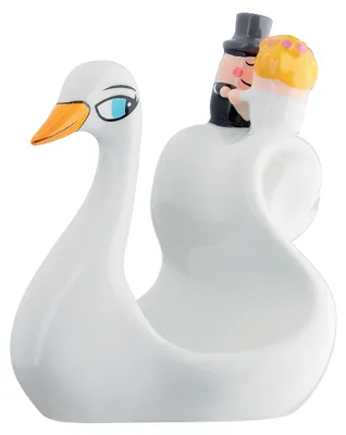 Porzellanfigur, weiß, 8 x 7 x 11 cm, Hochzeitsgeschenk