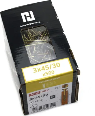 Produktbild von 500x Holzschrauben Schrauben 3 x 45 mm Spanplattenschrauben Kreuzschlitz PZ1