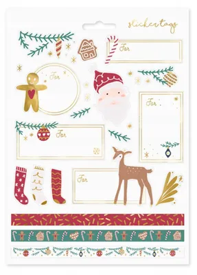 Produktbild von Party Deco Weihnachtsmann Aufkleber 31 Stück Weihnachten
