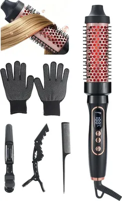 Produktbild von Thermobürste, Lockenstäbe,Thermal Brush Volumen Haar Kamm, Heiße Rundbürste für Lange und Kurze Haar, Lockenbürste für Glätten und Volumen