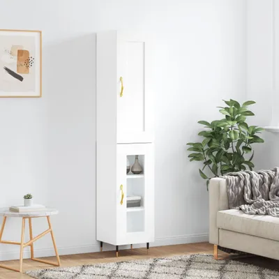 Produktbild von Möbel Highboard Weiß 34,5x34x180 cm Holzwerkstoff - Kommoden 3200369