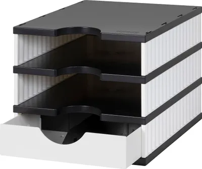 Produktbild von Styro 268-0103.9895S, Polystyrene, Schwarz, Grau, 1 Schublade(n), 225 x 315 x 49 mm, 248 mm, 331 mm