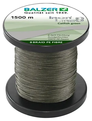 Productafbeelding van Angelschnur, ijzerdraad, voor meerval (groen, 1.500 meter), diameter: 0,40 mm