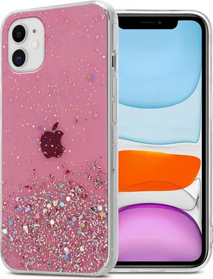 Immagine prodotto di Cadorabo custodia per Apple iPhone 11 PRO custodia protettiva in rosa custodia per telefono cellulare custodia TPU custodia cover glitter glitter