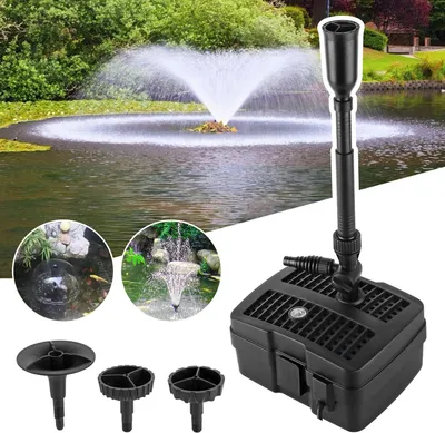 Imagen del producto de Bomba para estanque 4 en 1 con filtro, purificador UV, 24 W, para jardín y estanques