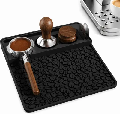 Tampermat Antislip-Silikon 5-in-1, 24x16 cm, Schwarz