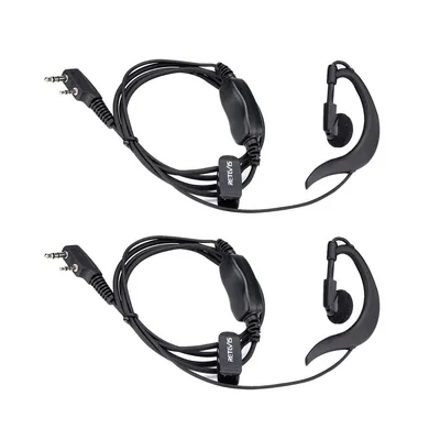 Produktbild von Retevis RT5R Funkgerät Headset, Security Headset, G-förmiger Bodyguard-Ohrhörer, 2Pin Kompatibel mit Retevis RT5R RT24 RT27 (2 Stück)
