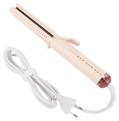 Image de Fer à friser professionnel Airflow Styler 2 en 1, 5 réglages de température, avec buses d'air frais et plaque flottante en aluminium, rose, prise UE