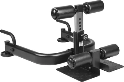 Produktbild von GORILLA SPORTS® Sissy Squat Maschine - Höhenverstellbar, 103,5x81x36-52cm, bis 150kg Belastbar, Schutzpolster, Liegestützgriff, Schwarz - Kniebeugentrainer, Multifunktionaler Beintrainer, Zuhause