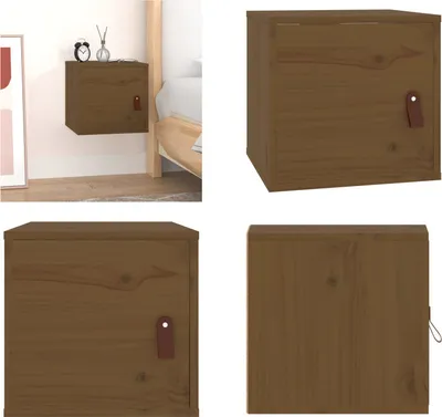 Produktbild von vidaXL Wandschrank Honigbraun 31,5x30x30 cm Massivholz Kiefer - Wandschrank - Wandschränke - Hängeschrank - Massivholz Wandschrank