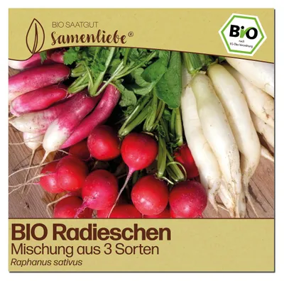Produktbild von Samenliebe  Radieschen Samen | Mischung aus 3 Sorten - samenfestes  Saatgut