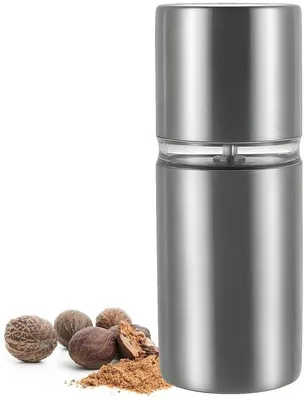 Produktbild von Edelstahl-Nussmuskaatmühle mit Aufbewahrungsbehälter