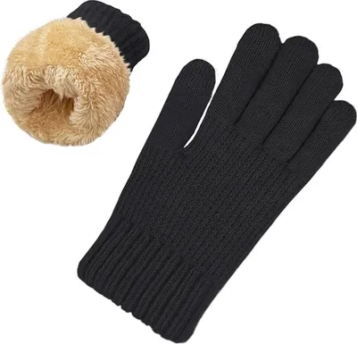 Produktbild von Winterhandschuhe Damen mit Fleecefutter, Touchscreen Warme Strickhandschuhe Thermo Winter handschuhe für Outdoor Sport Laufen Radfahren