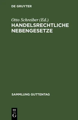 Produktbild von Handelsrechtliche Nebengesetze