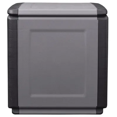 Immagine prodotto di Contenitore da Giardino 54x53x57 cm 130 L Grigio Scuro e Nero