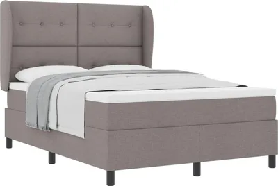 Produktbild von Boxspringbett mit Kopfteil Taupe 140 x 190 cm Stoff