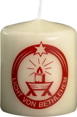 Produktbild von Weihnachtskerze "Licht von Bethlehem" Elfenbein 60 x Ø 50 mm, 1 Stück