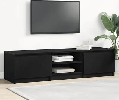 Produktbild von Möbel TV-Schrank Schwarz Eichen-Optik 140x40x36 cm Holzwerkstoff - TV-Schränke CC3809