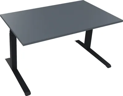 Produktbild von Sitz-/Stehtisch Kufe Doppels. Quad. B1400xT800xH645-1275 an/Lavagrau