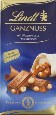 Produktbild von Lindt Ganznuss Tafel 100g