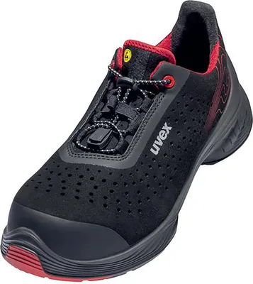 Produktbild von uvex 1 G2 Halbschuhe S1P schwarz, rot Weite 10 Gr. 43