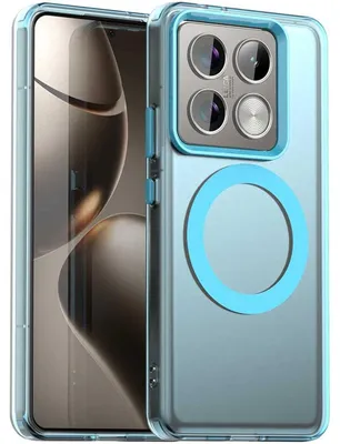 Produktbild von Mobigear Stoßfeste Handyhülle für Xiaomi 14T Pro mit MagSafe-Funktion, Hartschalenhülle, Rückseite - Blau