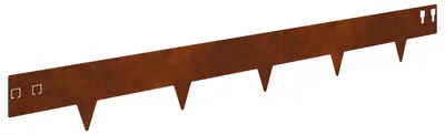 Image de vidaXL Bordure de pelouse, 30 pièces, 100 x 12 cm, acier rouillé