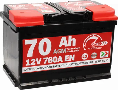Immagine prodotto di Batteria AGM Speed 70Ah 760A Start&stop