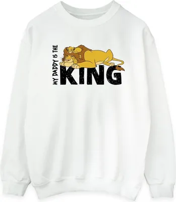 Produktbild von Disney - "The Lion King Daddy Is King" Sweatshirt für Damen BI22403 (S) (Weiß)