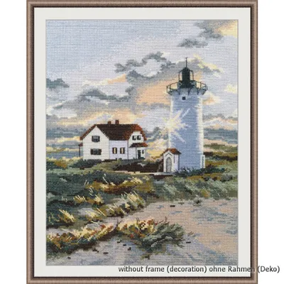 Produktbild von Oven Kreuzstichset "Ufer Leuchtturm", Zählmuster, 20x26cm