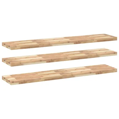 Produktbild von Schweberegale 3 Stk. 160x30x4 cm Massivholz Akazie Unbehandelt