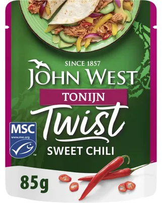 Image de John West Twist Tuna Sweet Chili MSC 85g – Snack & salade durables
