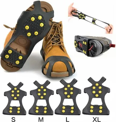 Immagine prodotto di Antisdrucciolo Spikes Scarpe Spikes Ghiaccio Grips per gli sport invernali S-XL - Taglia: S (31-36)