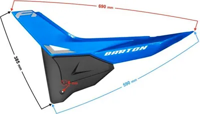 Obrázok produktu pre Bočné kryty (zadné) ľavé modré pre moped FR 2