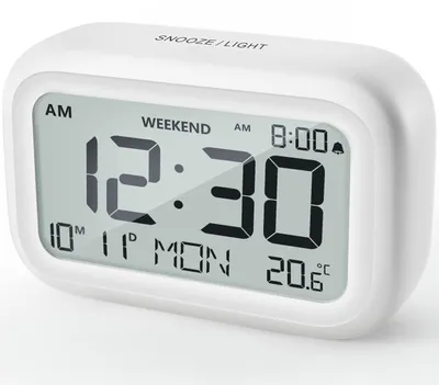 Produktbild von Digitaler Wecker, Nachttischuhr, batteriebetrieben, mit LCD-Display