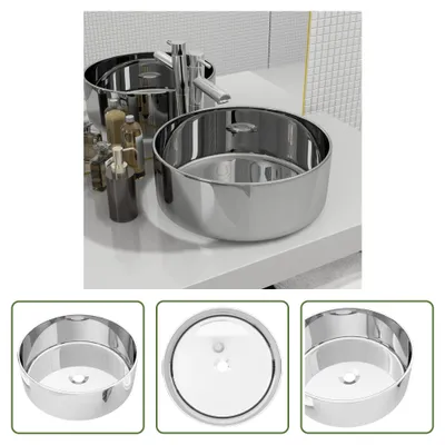 Immagine prodotto di The Living Store Lavabo 40 x 15 cm in Vetroceramica argento