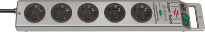Produktbild von Brennenstuhl Super-Solid 13.500A Überspannungsschutz-Steckdosenleiste 5-fach silber 2,5m H05VV-F 3G1,5, 1153340315