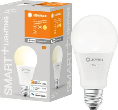 Immagine prodotto di LEDVANCE 4058075778672 LEDVANCE WLAN-Lampe SMART+ WiFi Classic A100 DIM E27 14 W matt