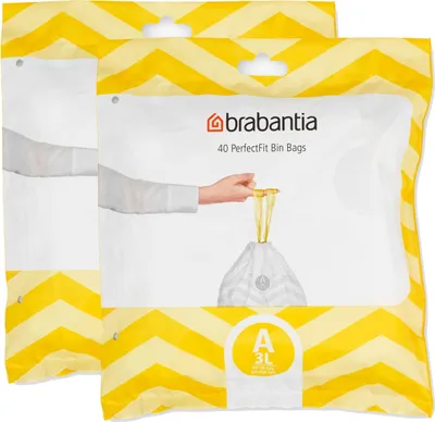 Produktbild von Brabantia PerfectFit Müllbeutel 3L (A) 40 Beutel - Mülleimerbeutel (2er Pack)