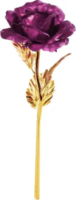 Produktbild von Eternity Rose - Lila mit goldenem Stiel
