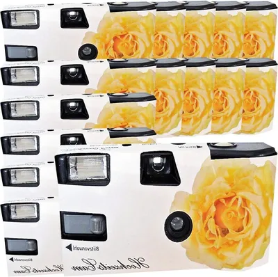 Productafbeelding van Wegwerpcamera Set - Compacte Camera - Feestelijke Momenten Vangen - Met Ingebouwde Flitser - 15 Stuks - Geel