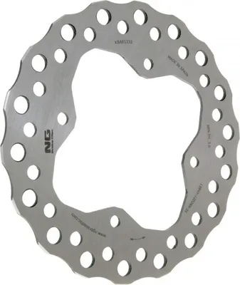 Obrázok produktu pre Brzdový kotúč, vlnový vzor, model NG 1384X, priemer 202 x 3,5 mm, 4 otvory, s osvedčením ABE, pre Kymco Maxxer 450i