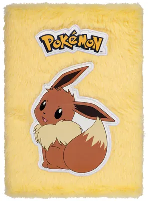Image de Carnet Pokémon A5 Évolé, couverture rigide avec peluche - ligné - cahier, journal intime, école, bureau, cadeau, produit dérivé, produit officiel