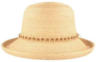 Raffia Strohhut mit Aufschlag von Hut-Breiter in beige