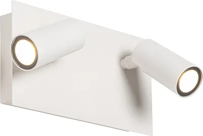 Produktbild von QAZQA - Moderne Außen Wandleuchte weiß inkl. LED 2-flammig IP54 - Simon I Außenbeleuchtung - Stahl Rechteckig - I (nicht austauschbare) LED