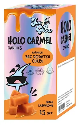 KARMELKI TOFFI BEZ DODATKU CUKRÓW BEZGLUTENOWE (15 szt.) 90 g - JOE GLOW