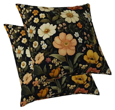Produktbild von Vintage Blumenmuster Kissenbezüge 40 x 40 cm Set von 2