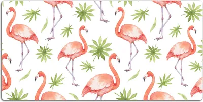 Produktbild von Schreibtischmatte Tischunterlage 90x45 cm Mauspad - Flamingos