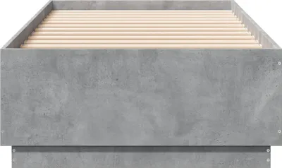 Obrázek produktu pro vidaXL Rám postele s LED betonem šedý 90x200 cm materiál na bázi dřeva